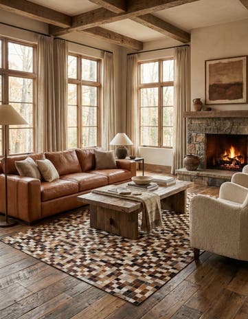 5' 2 x 7' 11 Cowhide Stocks Rug