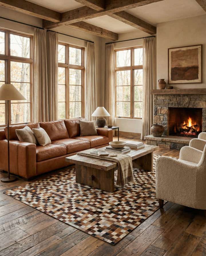 5' 2 x 7' 11 Cowhide Stocks Rug