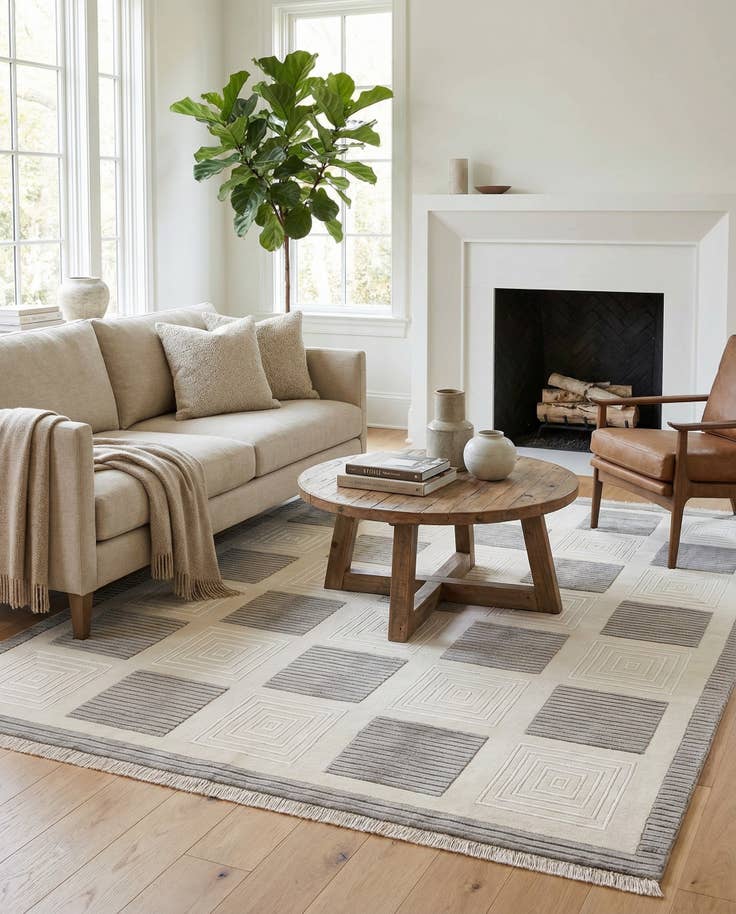 Detail image of 5' 6 x 7' 9 Hand Knotted Darya Wool Rug