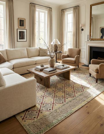 8' 10 x 12' 4 Hand Knotted Darya Wool Rug