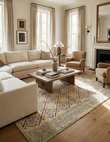 8' 10 x 12' 4 Hand Knotted Darya Wool Rug