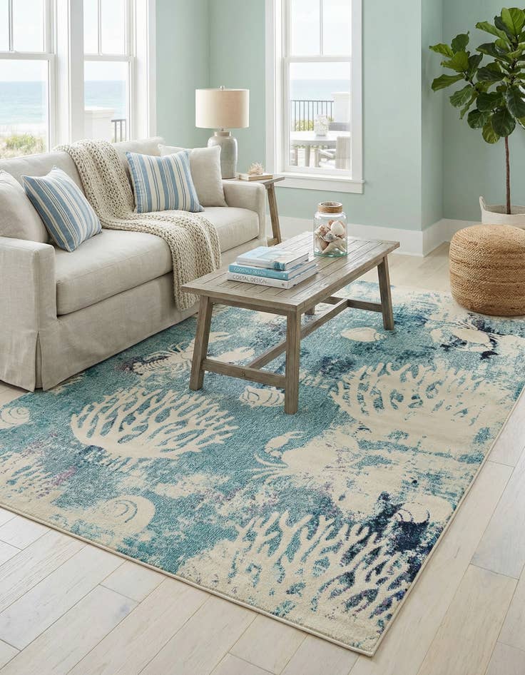 Detail image of 7' 10 x 11'  Washable Capri Rug