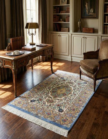 2' 7 x 3' 9 Ghom Silk Rug