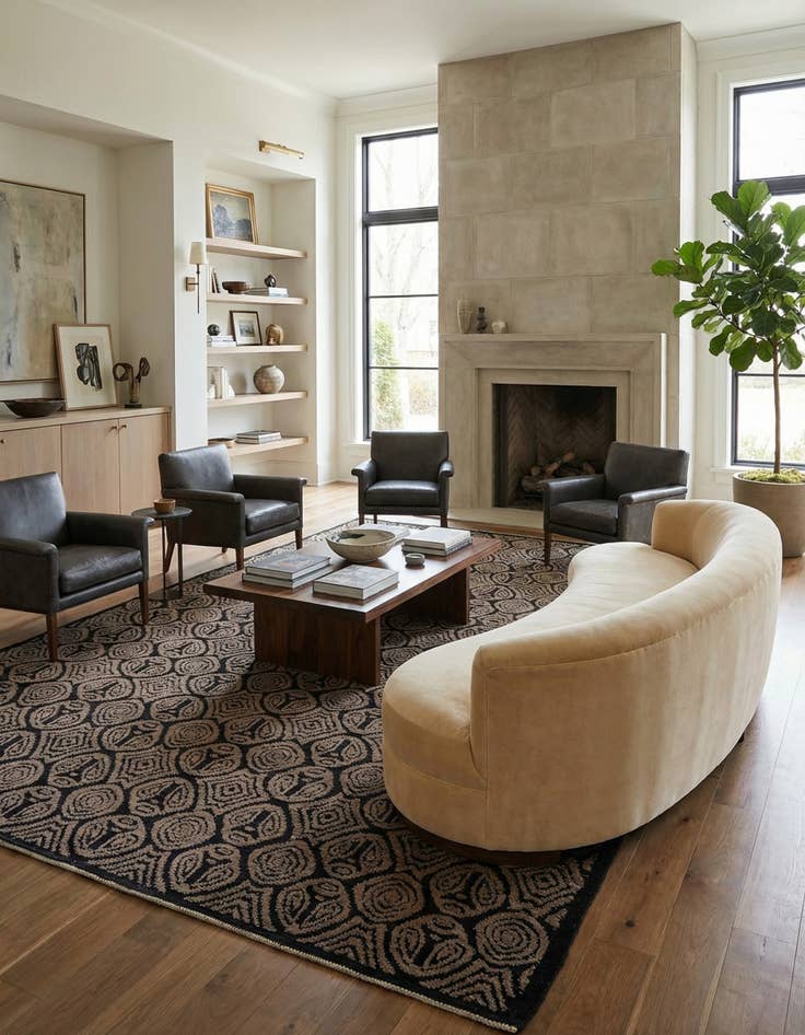 Detail image of 9' 5 x 12' 2  Hand Knotted Darya Wool Rug