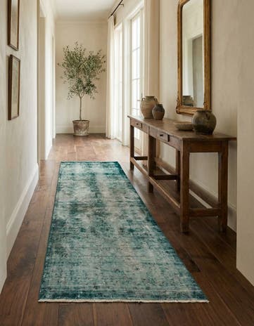 3' 7 x 8' 2 Hand Knotted Ultra Vintage Persian Wool Runner Rug