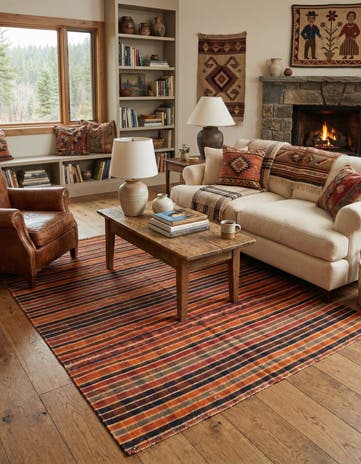4' 10 x 5' 5 Jajim Square Rug