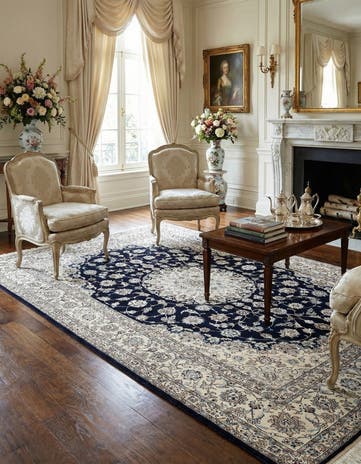 5' 8 x 8' 2 Hand Knotted Nain Rug