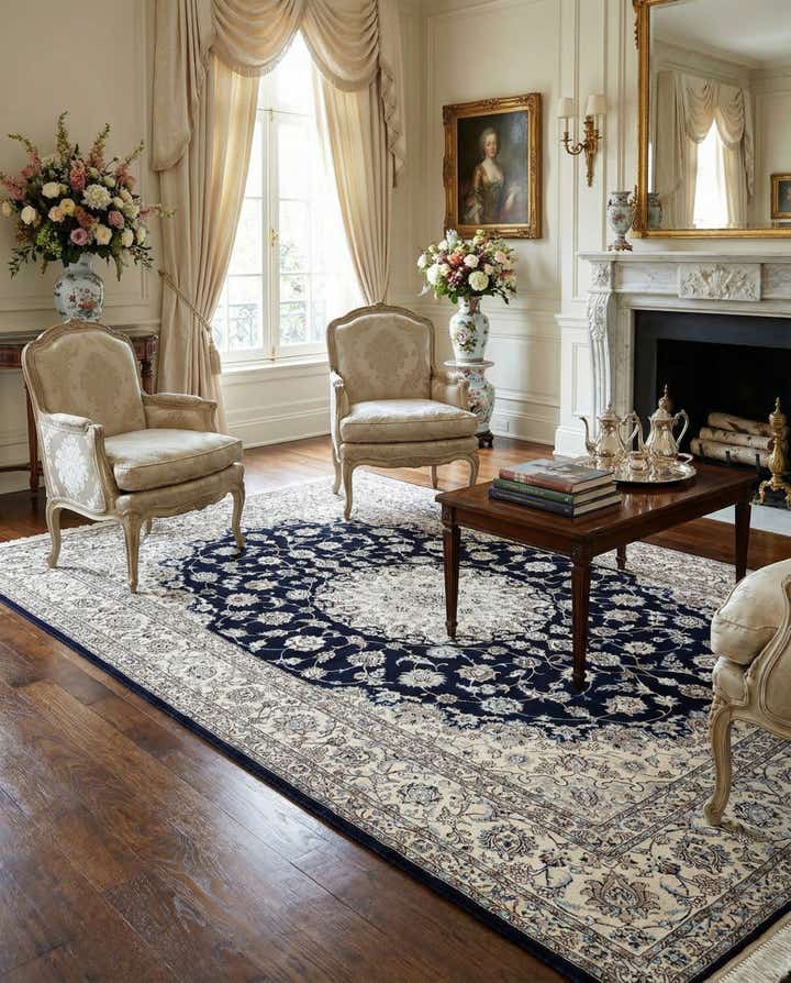 5' 8 x 8' 2 Hand Knotted Nain Rug