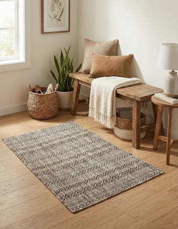 Natural Easy-Clean Ribbon Indoor / Outdoor Rug