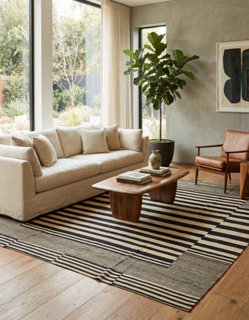 8' 2 x 9' 8 Hand Woven Kilim Modern Wool Rug