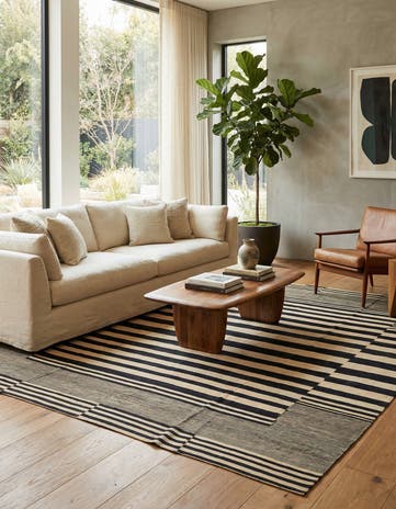 8' 2 x 9' 8 Hand Woven Kilim Modern Wool Rug