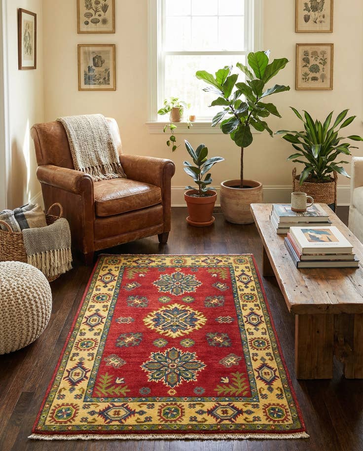 Detail image of 2' 9 x 4' 1 Hand Knotted Kazak Rug