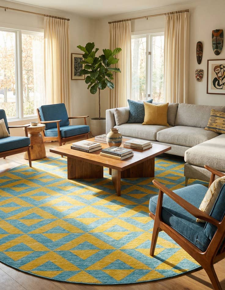 Detail image of 10' 8 x 10' 8  Washable Jill Zarin Napa Indoor / Outdoor Round Rug