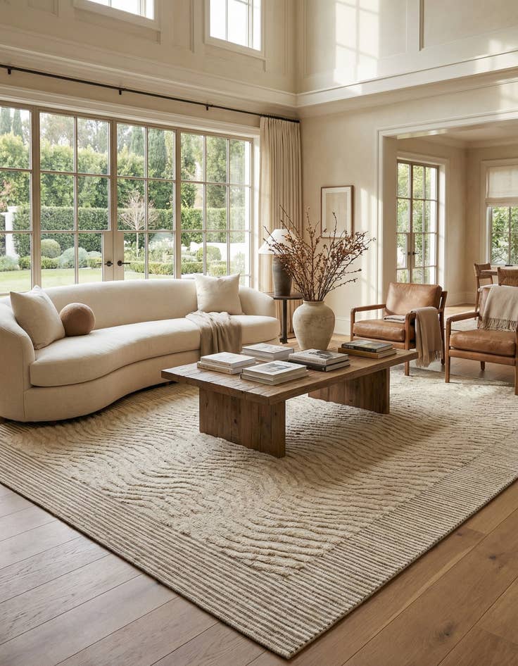 Detail image of  6' 7 x 9' 10  Hand Knotted Darya Wool Rug