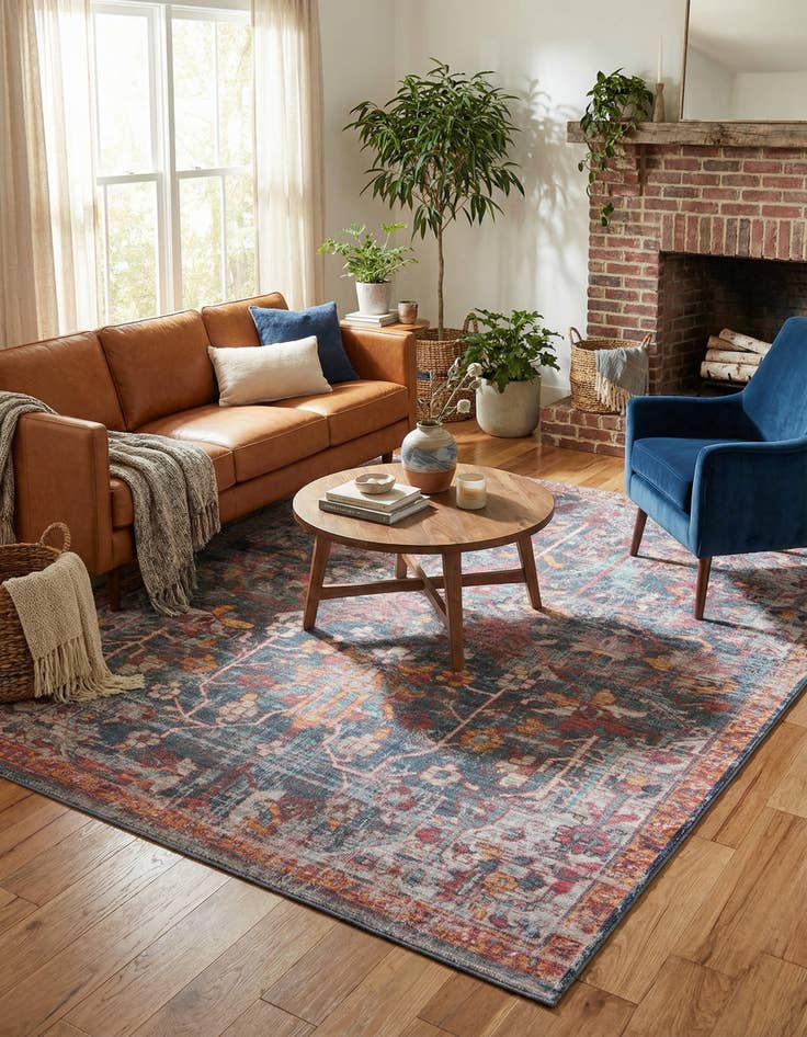 Detail image of 10' 6 x 10' 6  Washable Maahru Square Rug