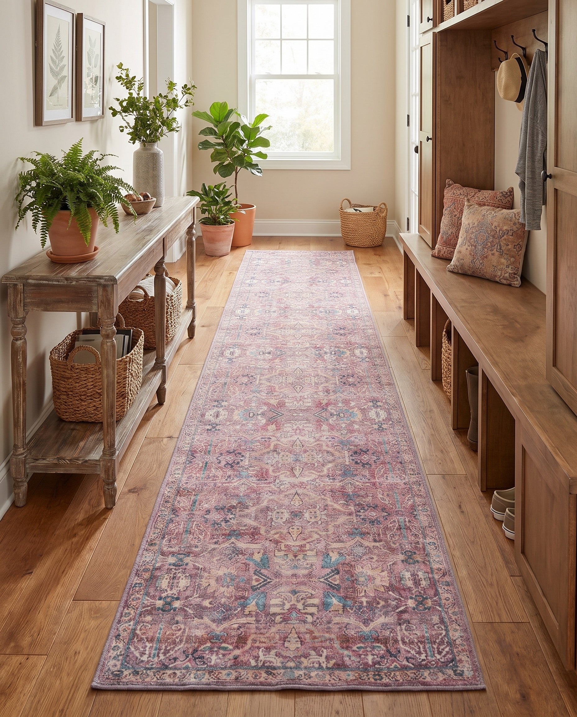 2' 7 x 14' Washable Nostalgia Runner Rug