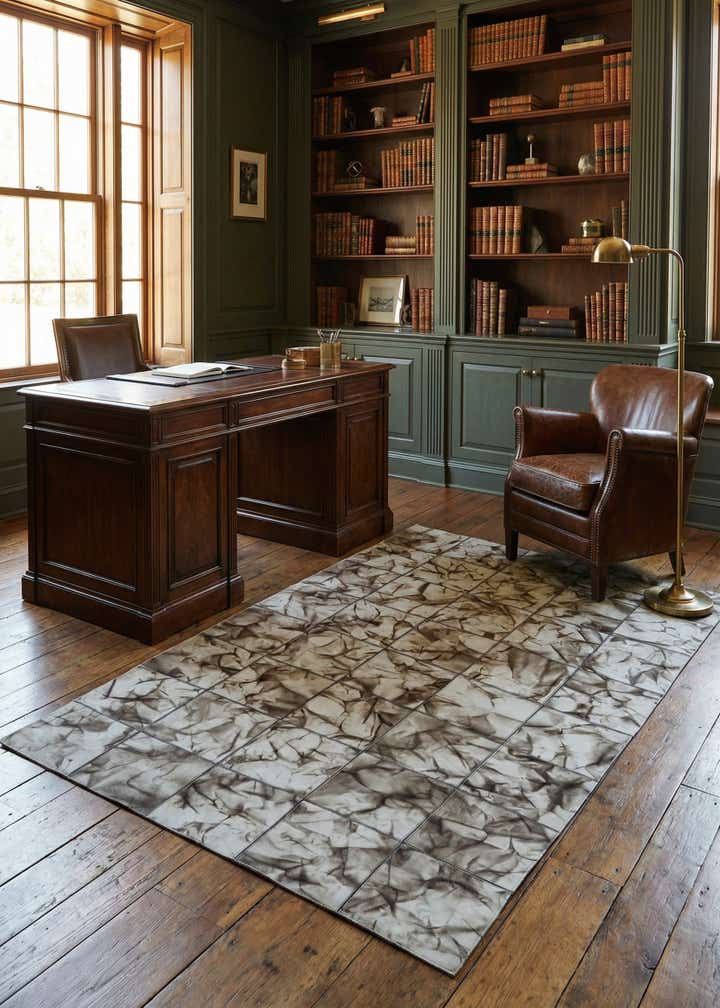4' 11 x 7' 10 Cowhide - Patchwork Rug