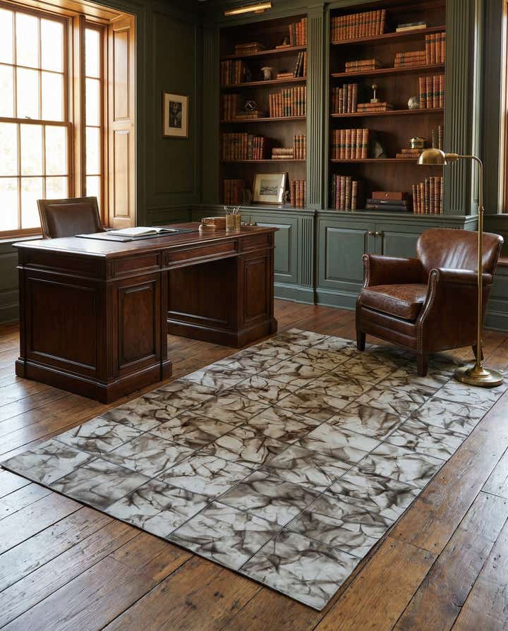 4' 11 x 7' 10 Cowhide - Patchwork Rug