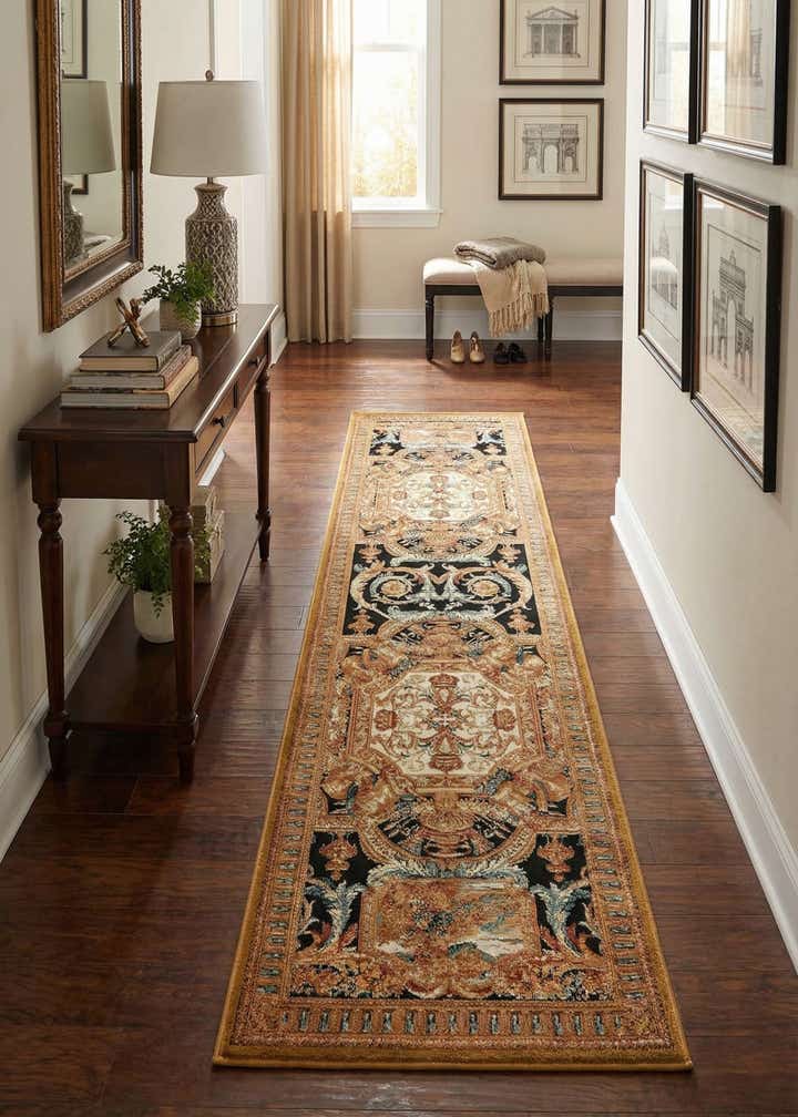 2' 7 x 10' Easy-Clean Traditional Indoor / Outdoor Runner Rug