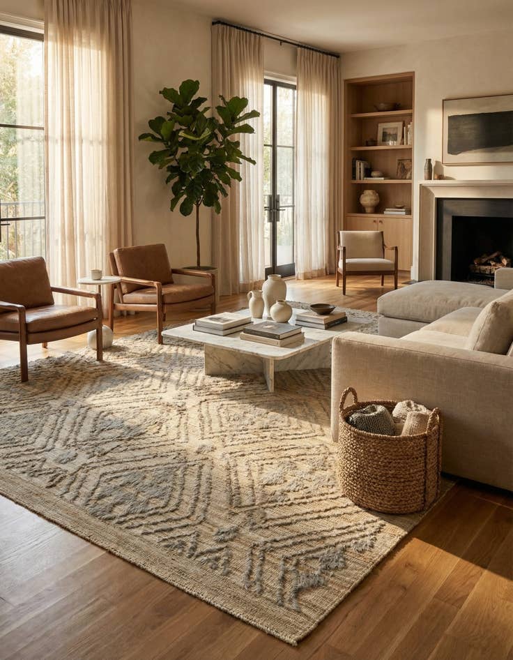 Detail image of 8' 10 x 12' 1  Hand Knotted Darya Wool Rug