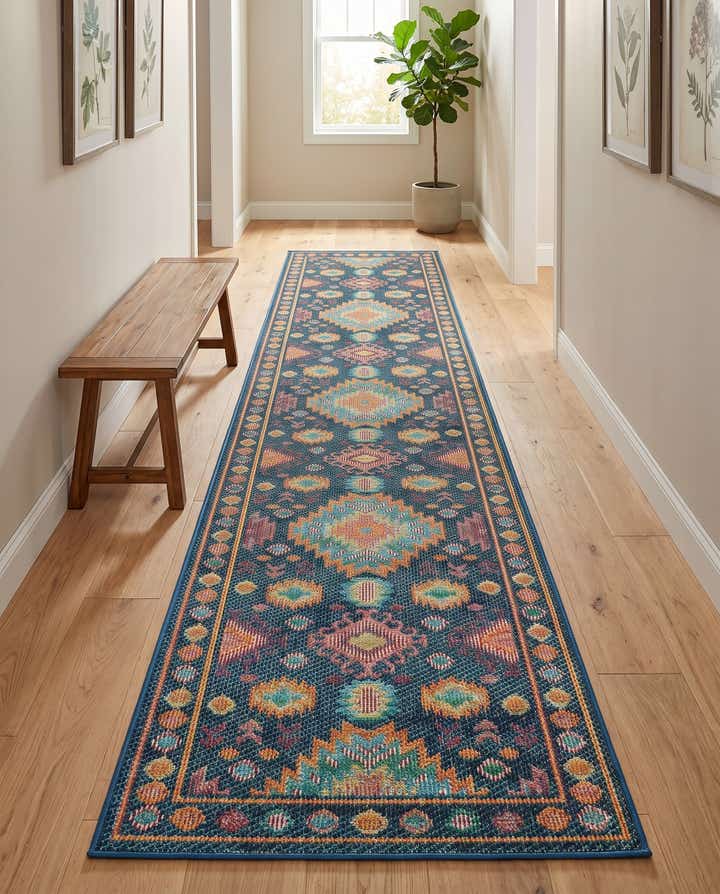2' 7 x 12' Easy-Clean Baja Indoor / Outdoor Runner Rug