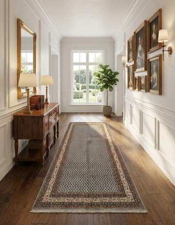 5' 4 x 10' 3 Hand Knotted Mir Wool Runner Rug