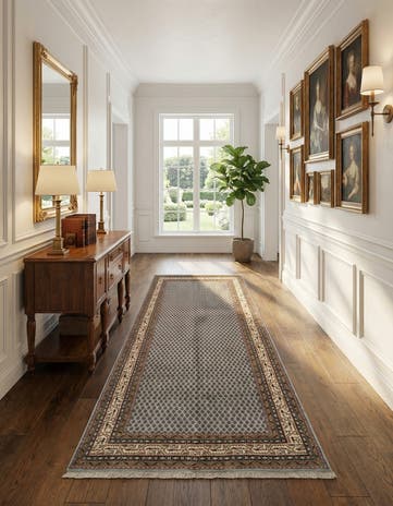 5' 4 x 10' 3 Hand Knotted Mir Wool Runner Rug