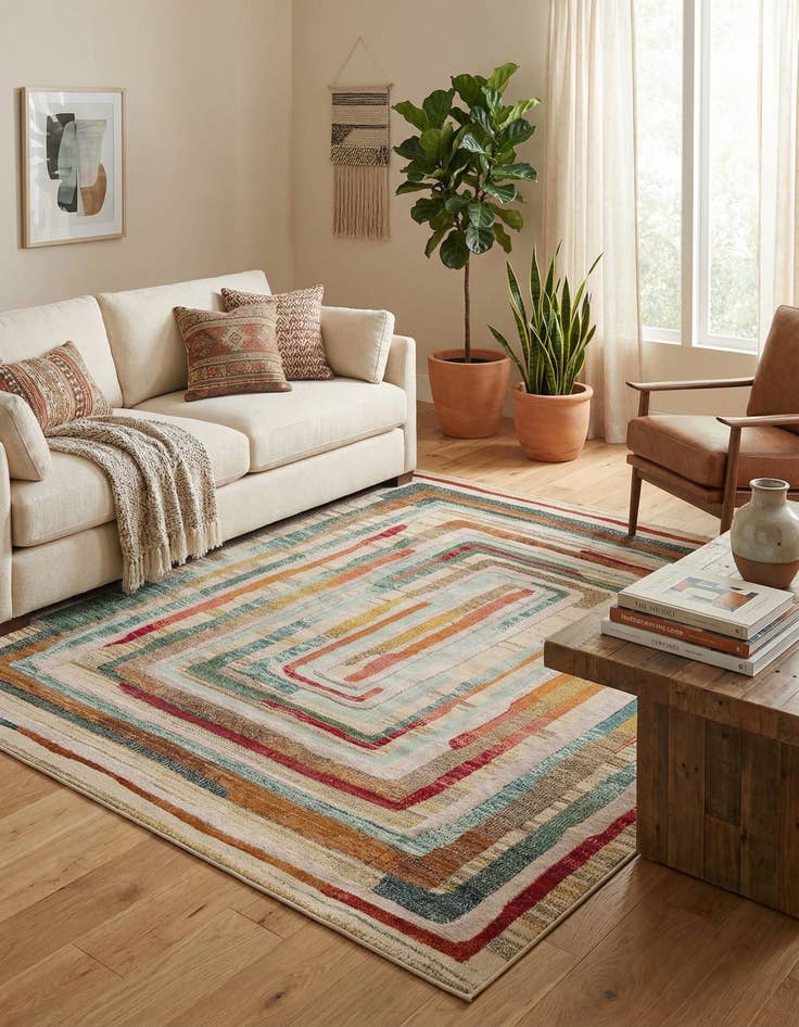 Detail image of  10' x 10'  Washable Casablanca Indoor / Outdoor Square Rug