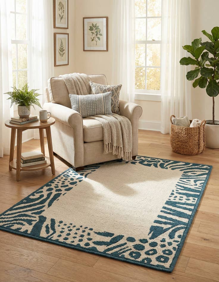 Detail image of  2' x 3'  Washable Safari Indoor / Outdoor Rug