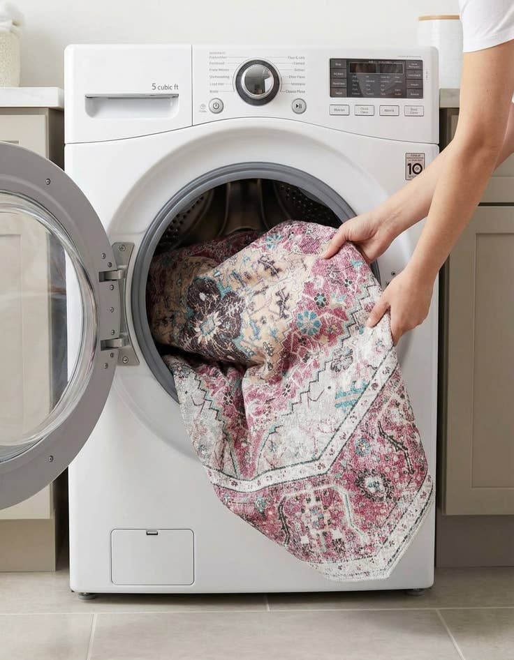 Detail image of 7' 10 x 7' 10  Washable Yara Octagon Rug