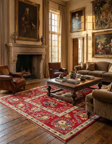 5' 7 x 8' 2 Hand Knotted Kazak Rug
