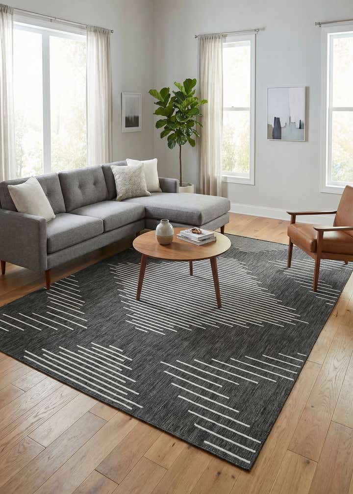7' 10 x 11' Easy-Clean Modern Indoor / Outdoor Rug