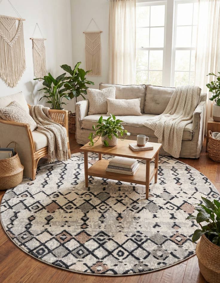 Detail image of  7' x 7' Cherokee Round Rug