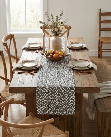  1' 2 x 8'  Hand Braided Chindi Table Runner Rug