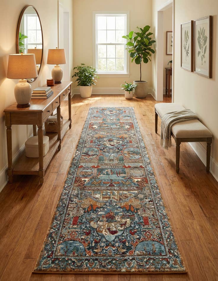 Detail image of 2' 7 x 12' Easy-Clean Traditional Indoor / Outdoor Runner Rug