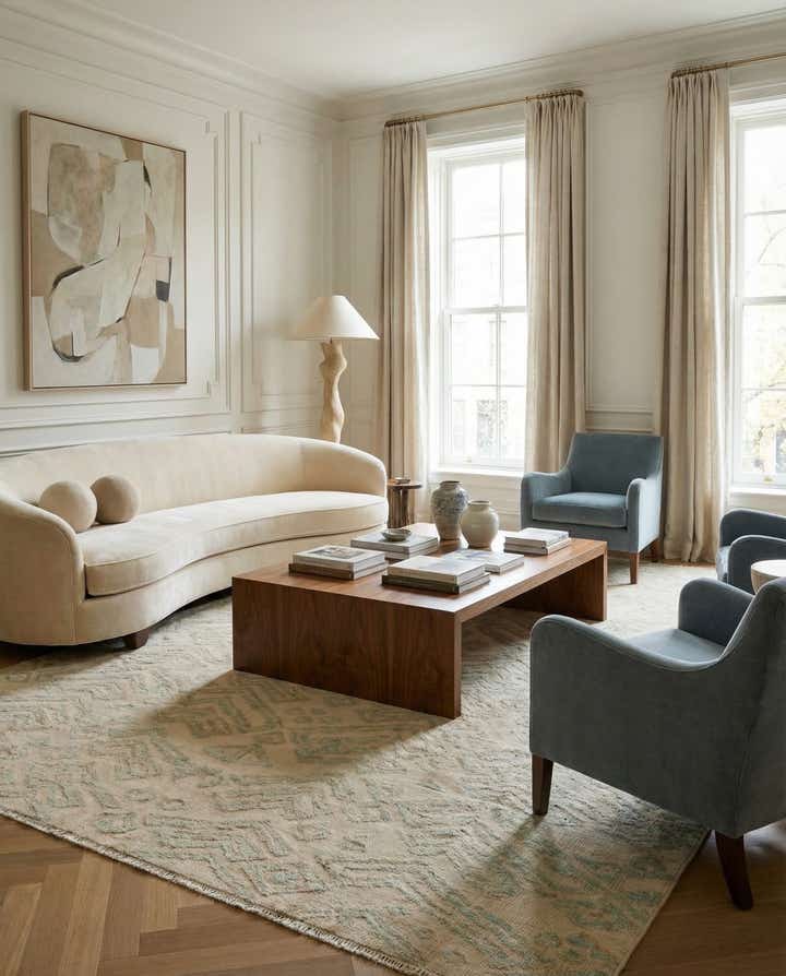 10' x 14' Hand Knotted Darya Wool Rug