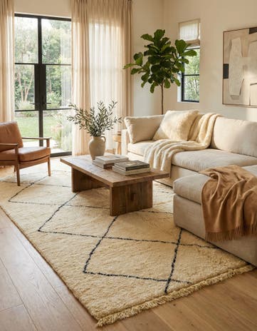 7' x 10' Hand Knotted Moroccan Wool Rug
