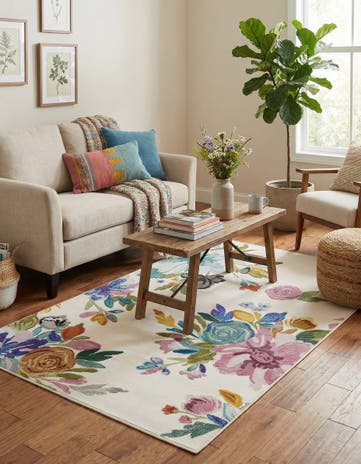 Ivory Blossom Rug