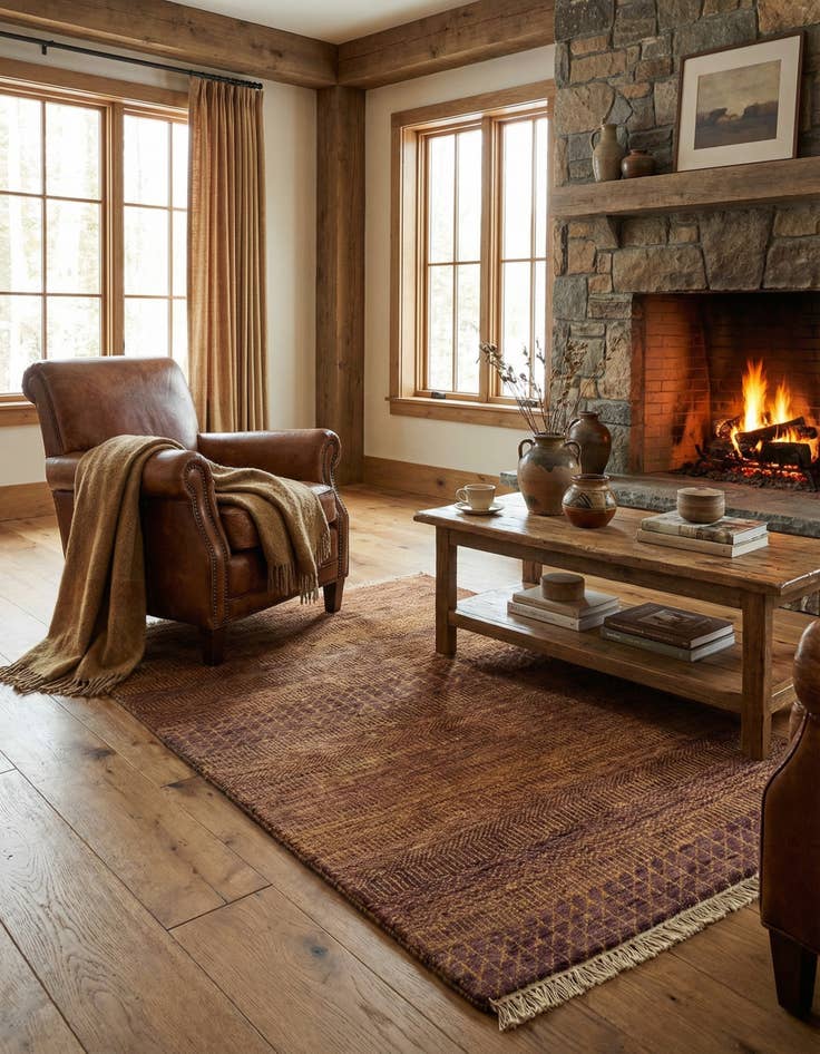 Detail image of 2' 6 x 4' 5  Hand Knotted Gabbeh Wool Rug