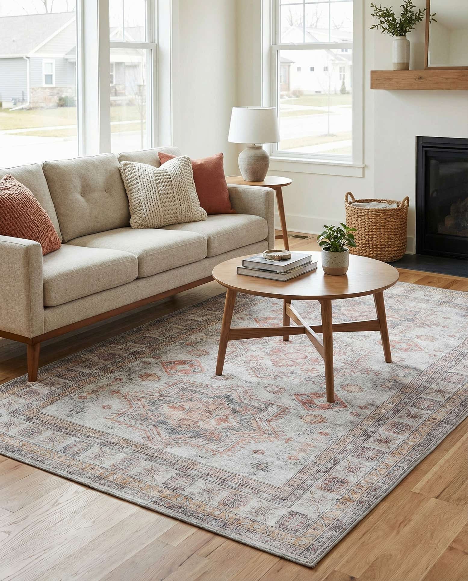 5' 1 x 8' Washable Timeless Rug