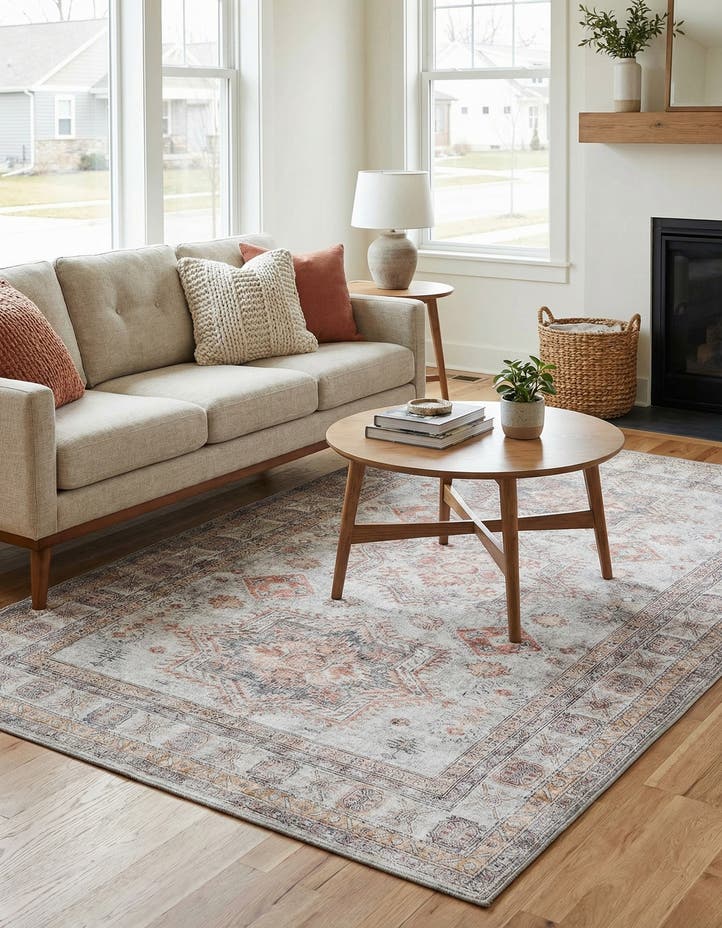 5' 1 x 8' Washable Timeless Rug