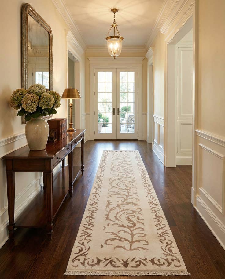 Detail image of 2' 7 x 13' Hand Knotted Darya Wool Runner Rug