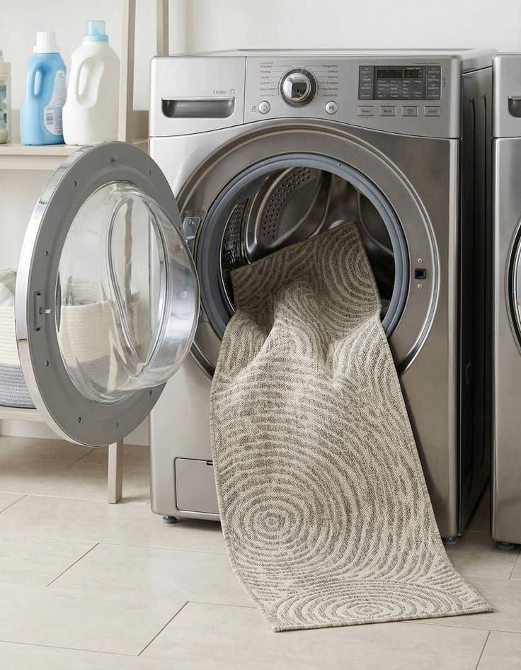 Detail image of 2' x 8'  Washable Modern Indoor / Outdoor Runner Rug