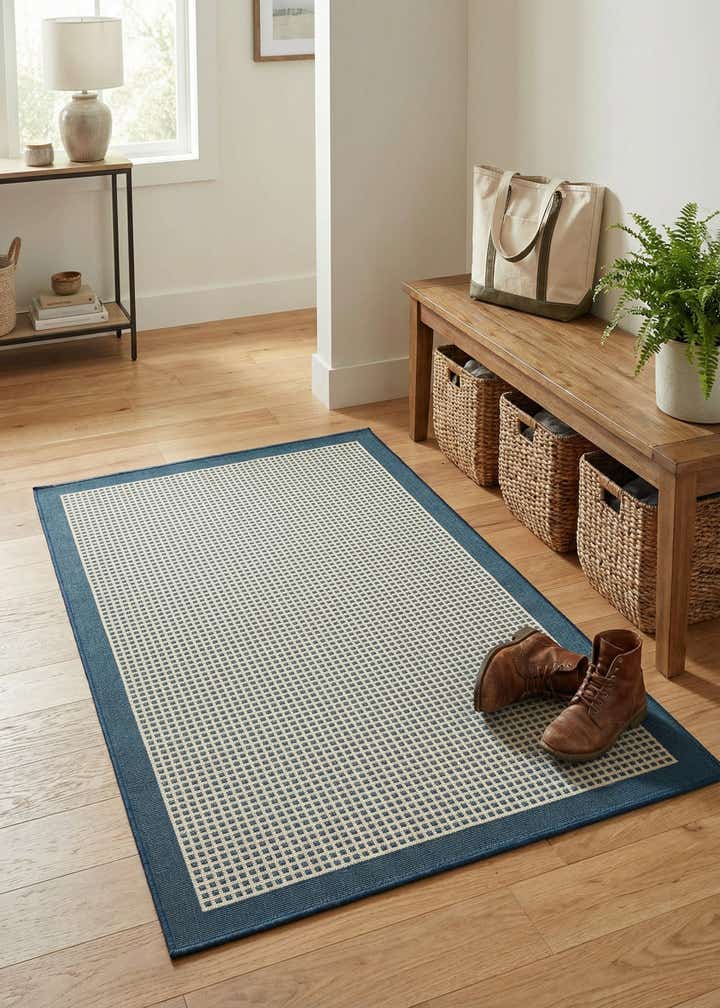 4' x 6' Easy-Clean Border Indoor / Outdoor Rug