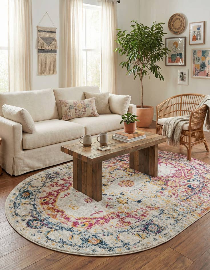 Detail image of  4' x 6' Madeline Vintage Oval Rug