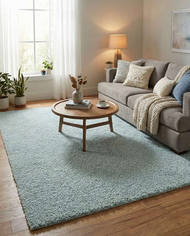 8' x 11' Soft Solid Shag Rug