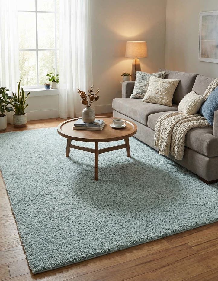 8' x 11' Soft Solid Shag Rug