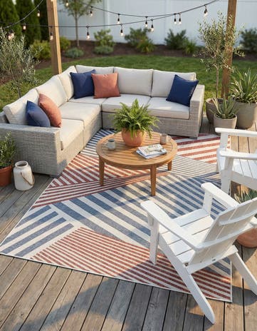 7' x 10' Easy-Clean Jill Zarin Indoor / Outdoor Rug