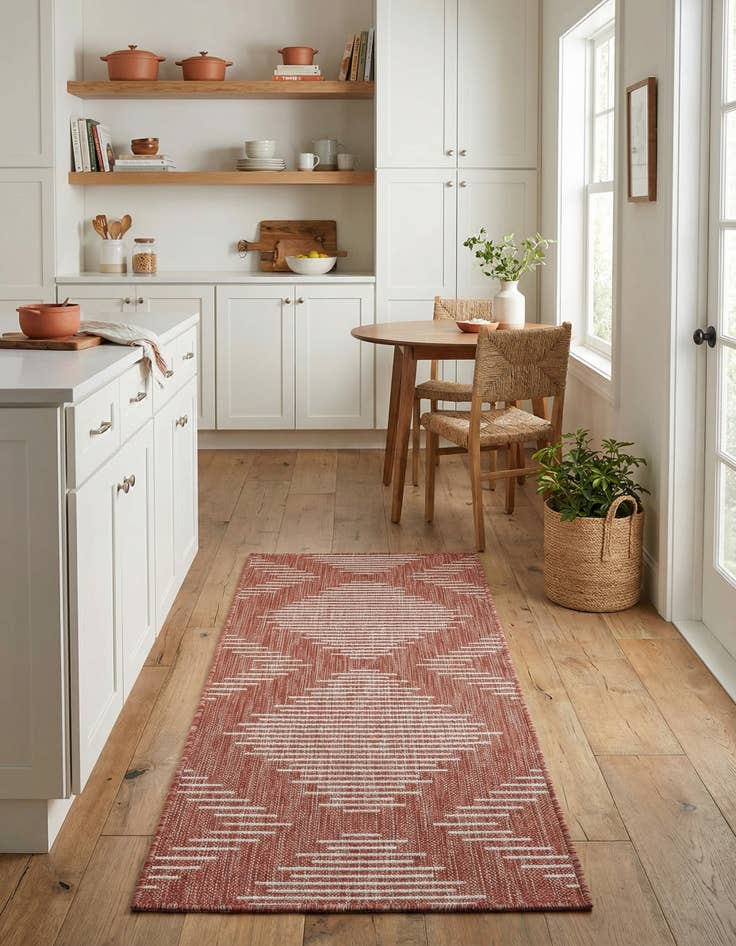 Detail image of  2' x 5' 3  Washable Modern Indoor / Outdoor Runner Rug