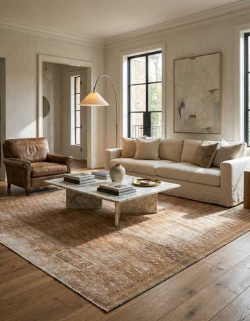 8' 1 x 11' Hand Knotted Ultra Vintage Persian Wool Rug